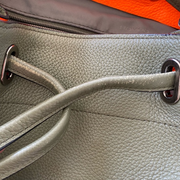 COACH Backpack in Army Green and Neon Orange - Picture 10 of 16